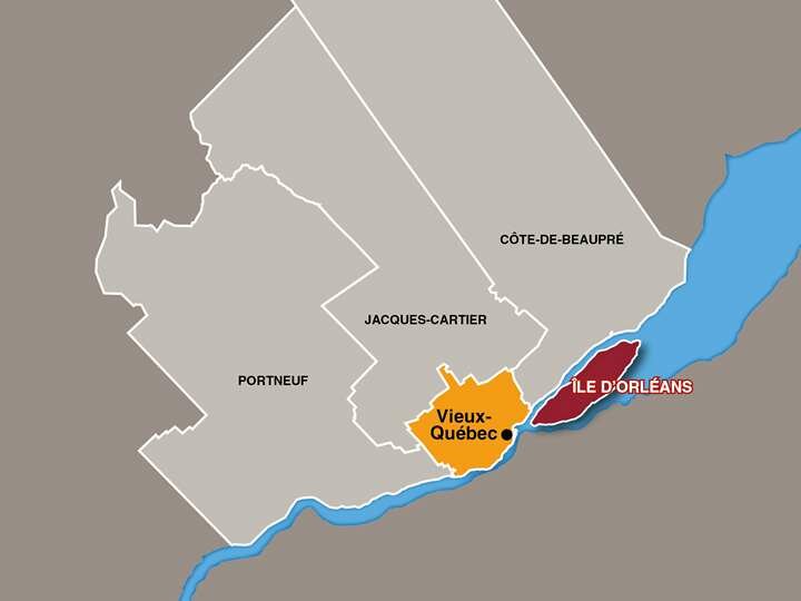 Carte de l'Île d'Orléans